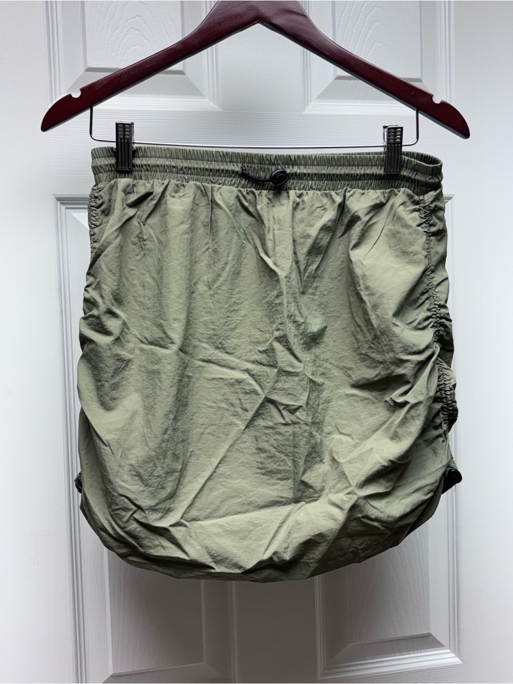 SHEIN Olive Green Ruched Mini Skirt | Women’s Size Large